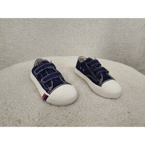 Keds Pro Boys Sneakers 9.5 Blue Canvas Hook & Loop Comfort Casual Shoes